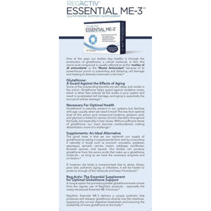 Reg'Activ Essential ME-3, 30 Capsules. a Glutathione-Producing Probiotic That Delivers Glutathione to the Intestine for Efficient Guthatione Supplementation