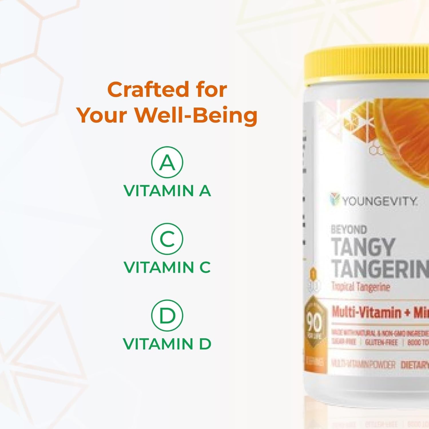 Youngevity beyond Tangy Tangerine 2.5 Tropical Tangerine Ultimate Multi-Vitamin & Mineral Complex - Made with Natural & Whole Foods | 8,000 ORAC