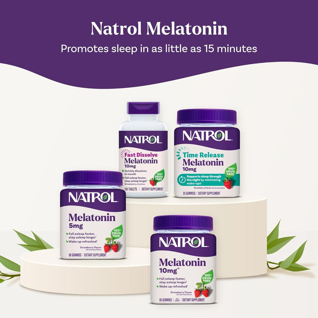 Natrol Melatonin 10Mg Sleep Aid Supplement, 80 Count Melatoninmax Gummies, Blueberry Flavor, 10 Mg Melatonin Gummies for Occasional Sleeplessness, 80 Day Supply