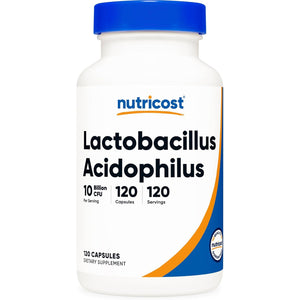 Nutricost Lactobacillus Acidophilus 10 Billion CFU, 120 Vegetarian Capsules