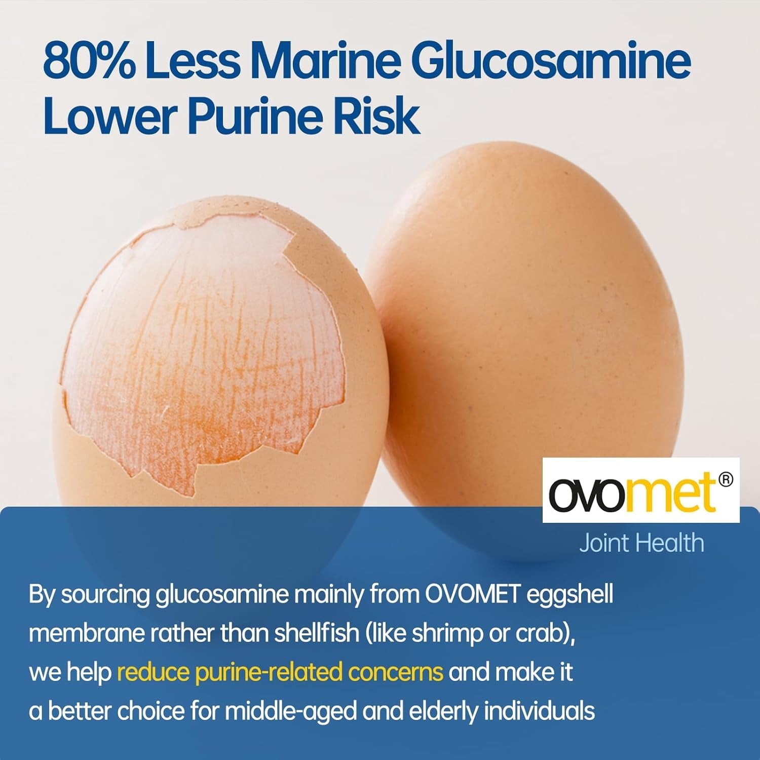5-Day Fast-Acting Glucosamine Chondroitin MSM - Joint Health Supplement with OVOMET Eggshell Membrane & Boswellia, Support Joint Comfort, Cartilage, Strength & Flexibility - Made in Germany, 120Ct