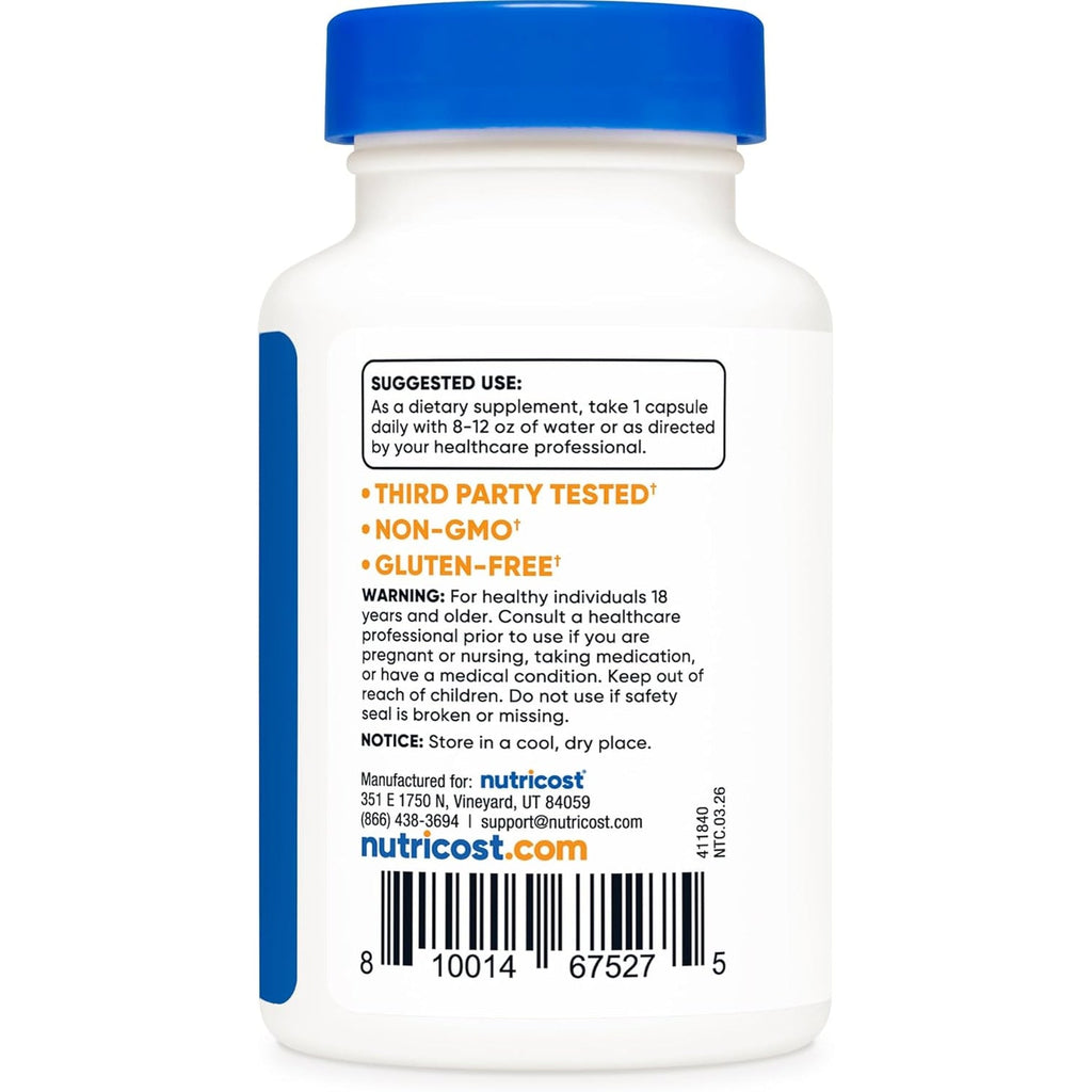 Nutricost Tudca 250Mg, 60 Capsules (Tauroursodeoxycholic Acid) - Premium Quality