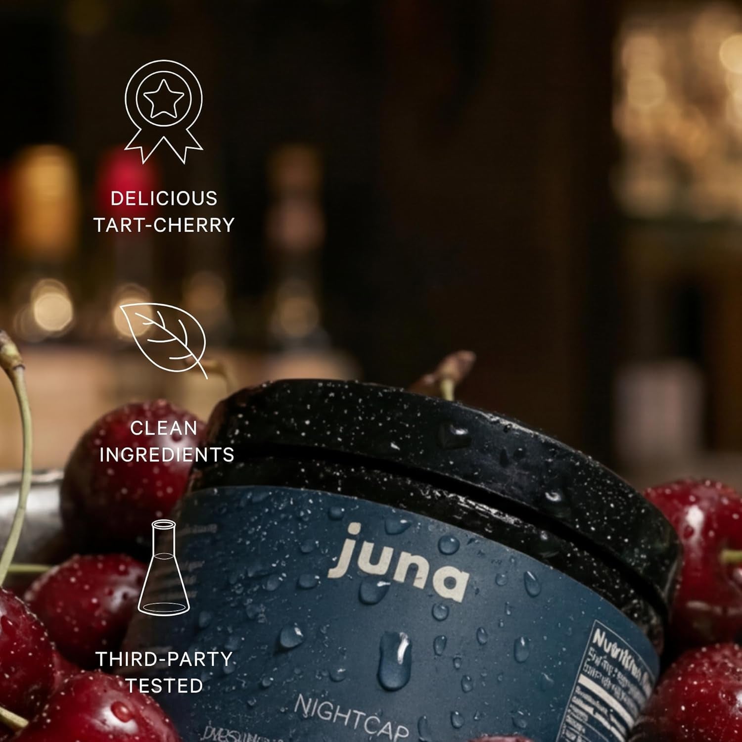Juna Nightcap Sleep Gummies — Plant-Based Phytomelatonin + 8 Botanicals for Deep, Restorative Sleep | Non Groggy | GABA, Magnesium, Tart Cherry, Passionflower | Sugar-Free, Vegan | 30 Gummies