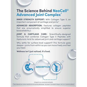 Neocell Joint Complex Supplement | 120 Capsules | plus Hyaluronic Acid | Collagen Type II | Advanced Formula