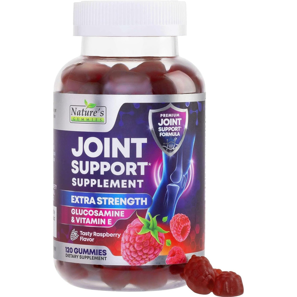 Joint Support Supplement - Extra Strength Glucosamine Gummy Supports Joints Health & Flexibility for Back, Knees, Hands - Natural Vitamin E Immune Support - Best Gummies for Women & Men - 120 Gummies