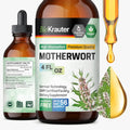 BIO KRAUTER® Perimenopause & Menopause Supplements for Women* - Vegan Motherwort Tincture 4 Fl.Oz 56-Day Supply for Natural Calm & Women'S Wellness - Alcohol & Sugar Free - 650 Mg per Serving