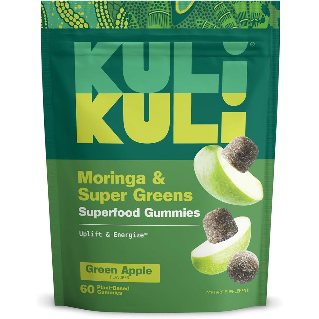 Kuli Kuli Super Energy Gummies - Energy Supplements with Moringa, Caffeine-Free Natural Energy Booster - 60 Non-Gmo, Gluten-Free Moringa Gummies
