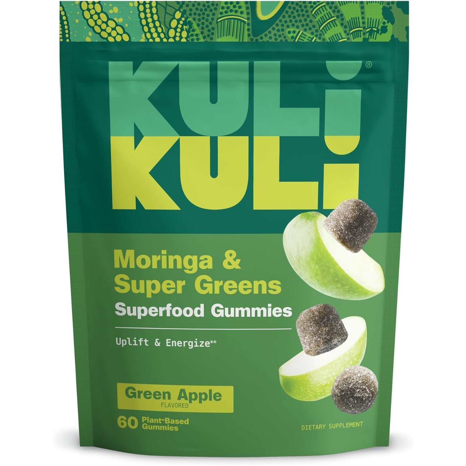 Kuli Kuli Super Energy Gummies - Energy Supplements with Moringa, Caffeine-Free Natural Energy Booster - 60 Non-Gmo, Gluten-Free Moringa Gummies