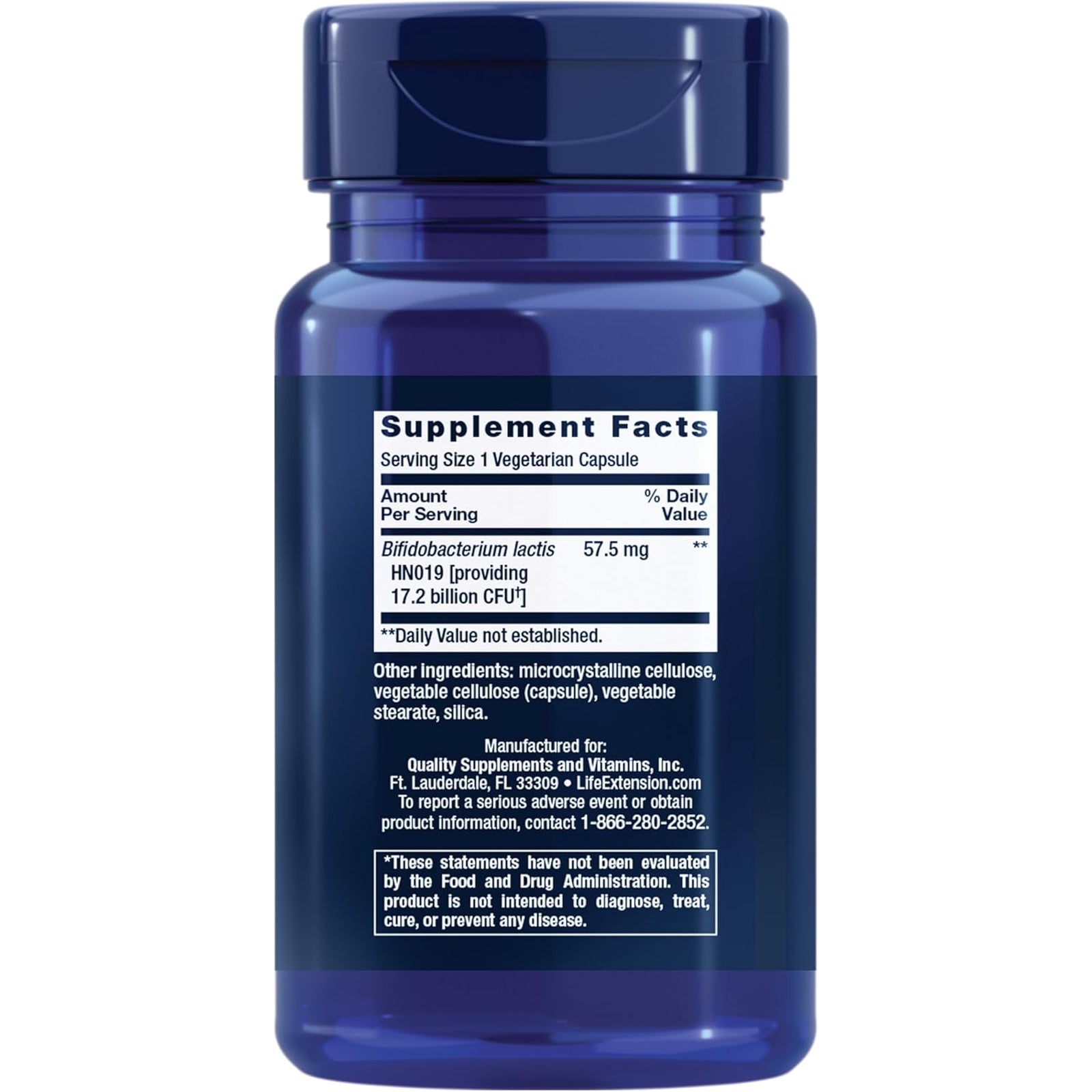 Life Extension FLORASSIST Daily Bowel Regularity – Bifidobacterium Lactis HN019 – Clinically Studied Probiotic for Occasional Constipation – Gluten-Free, Non-Gmo – 30 Vegetarian Capsules