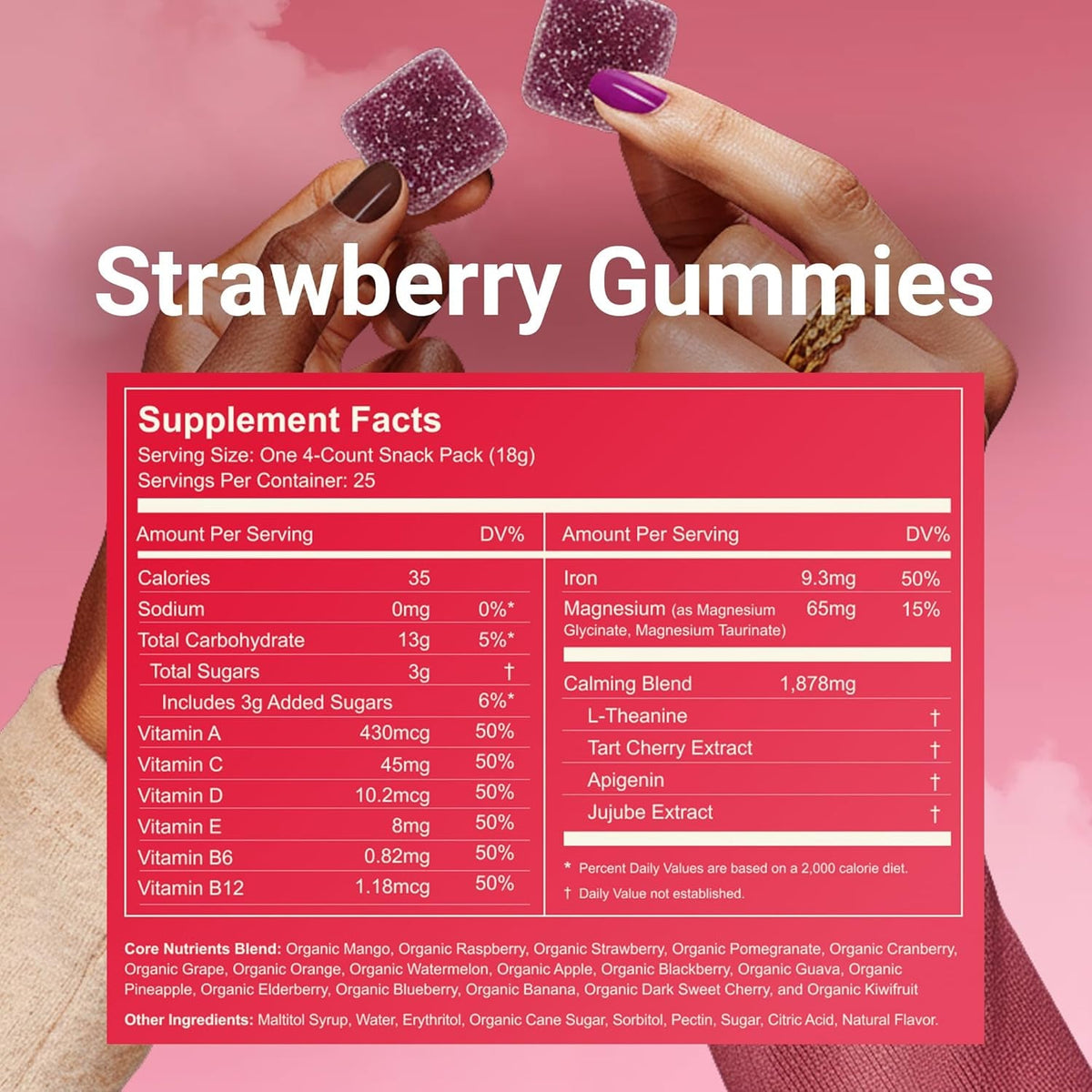 Moonbrew Natural Sleep & Vitamin Gummies for Adults - Melatonin-Free Sleep Aid Gummy with Magnesium (Glycinate & Taurinate), L-Theanine & 8 Essential Vitamins, 17 Real Fruits - Vegan & Gluten-Free