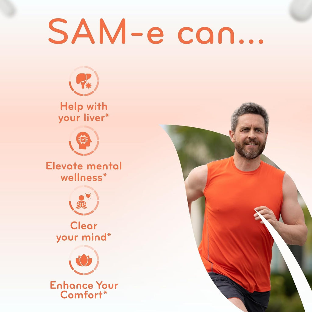Clear Formulas Bioactive Sam-E 400Mg - High Strength Sam-E Supplement with Biologically Active S,S Form for Liver and Mood Support - Vegan Non-Gmo Preservative Free - Made in the US (90 Servings)