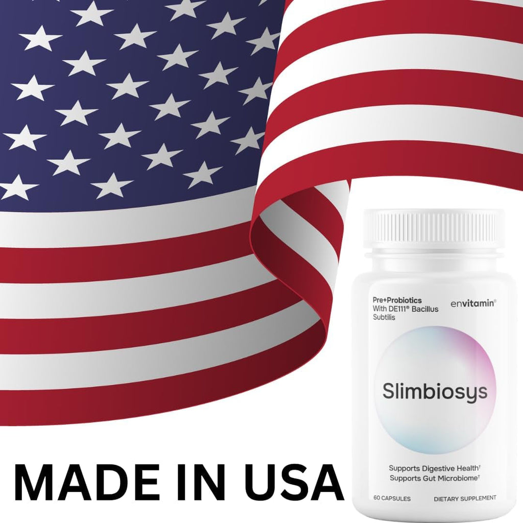 Envitamin Slimbiosys Ultra Probiotic Capsule - Pre & Probiotics for Women & Men - Support Your Microbiome