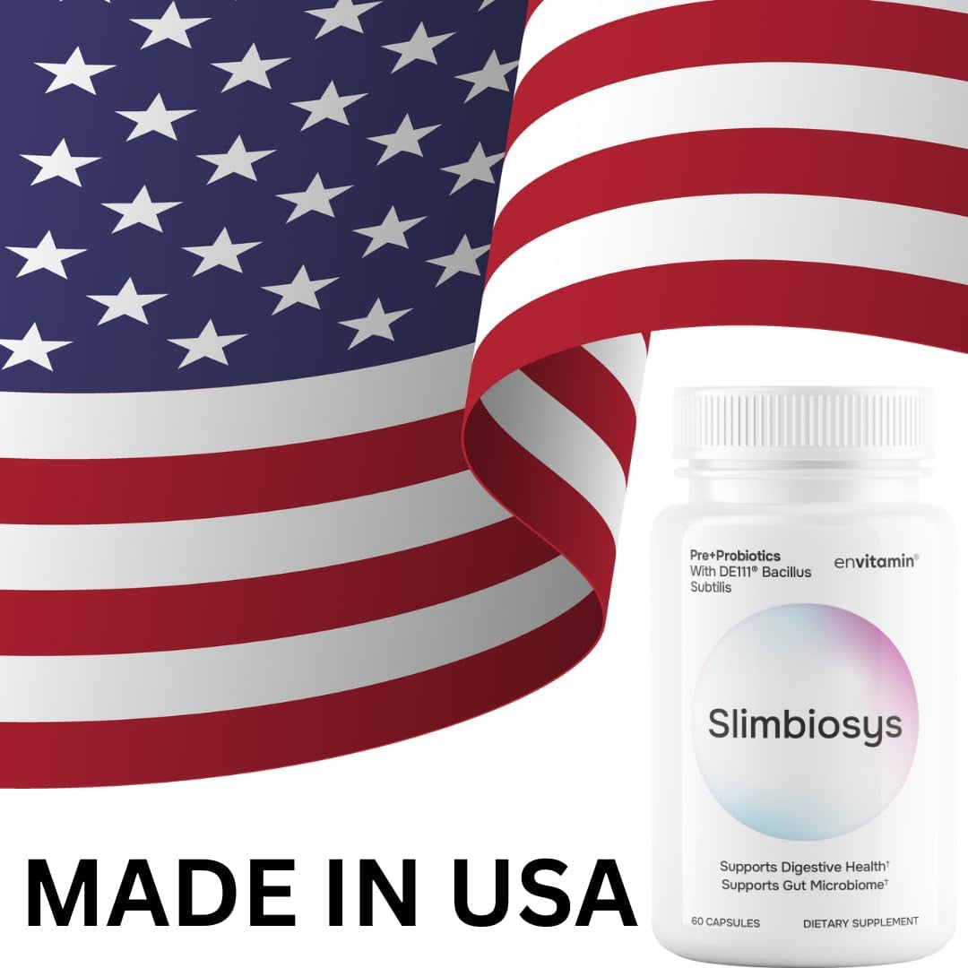 Envitamin Slimbiosys Ultra Probiotic Capsule - Pre & Probiotics for Women & Men - Support Your Microbiome