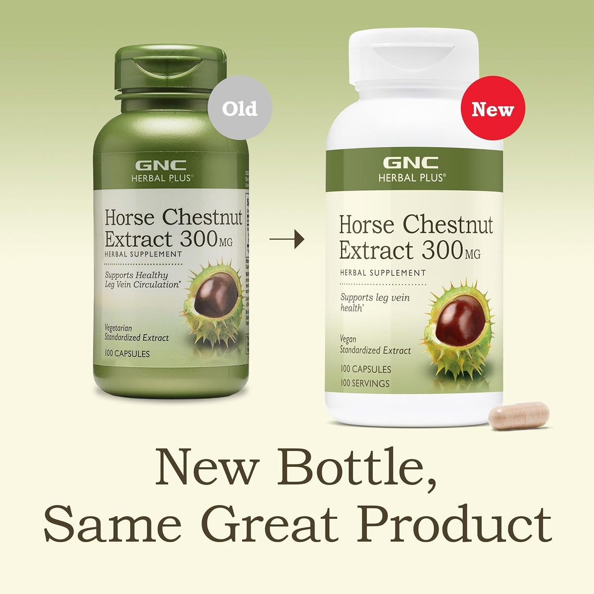 GNC Herbal plus Horse Chestnut Extract 300Mg 100 Capsules