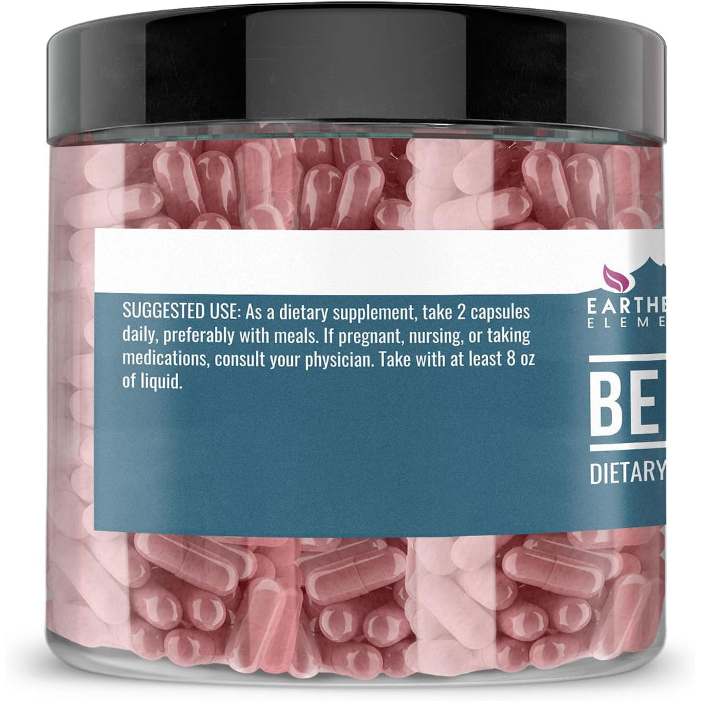 Earthborn Elements Beet Root 200 Capsules, Pure & Undiluted, No Additives