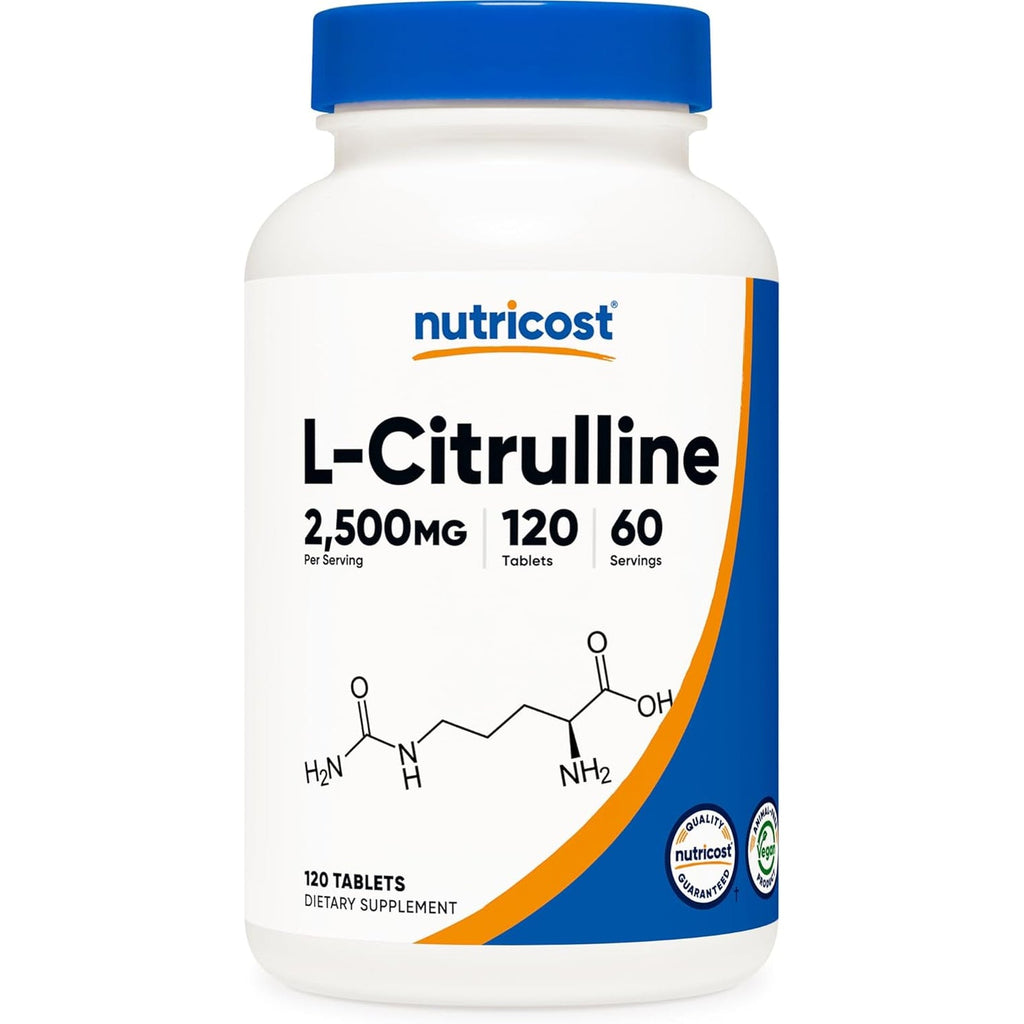 Nutricost L-Citrulline 2500Mg per Serving, 60 Servings, 1250Mg per Tablet, 120 Tabs - Non-Gmo and Gluten Free Supplement