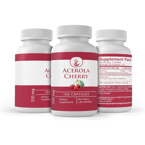 Pure Original Ingredients Acerola Cherry, (100 Capsules) Always Pure, No Additives or Fillers