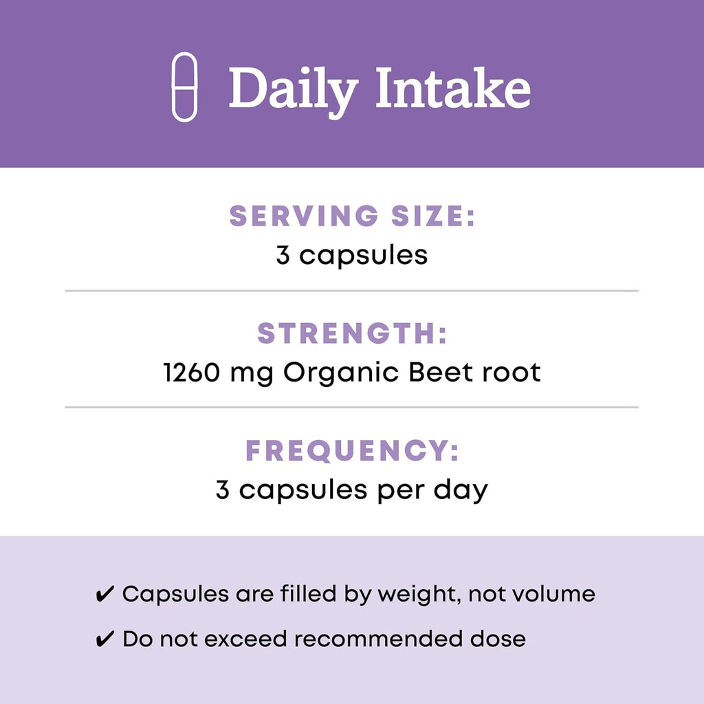 Oregon'S Wild Harvest Organic Beet Root Capsules – 90 Vegan Capsules – USDA Certified Organic Beet Root Powder – Non-Gmo, Gluten-Free, Dairy-Free, Soy-Free – Grown in North America – Made in the USA