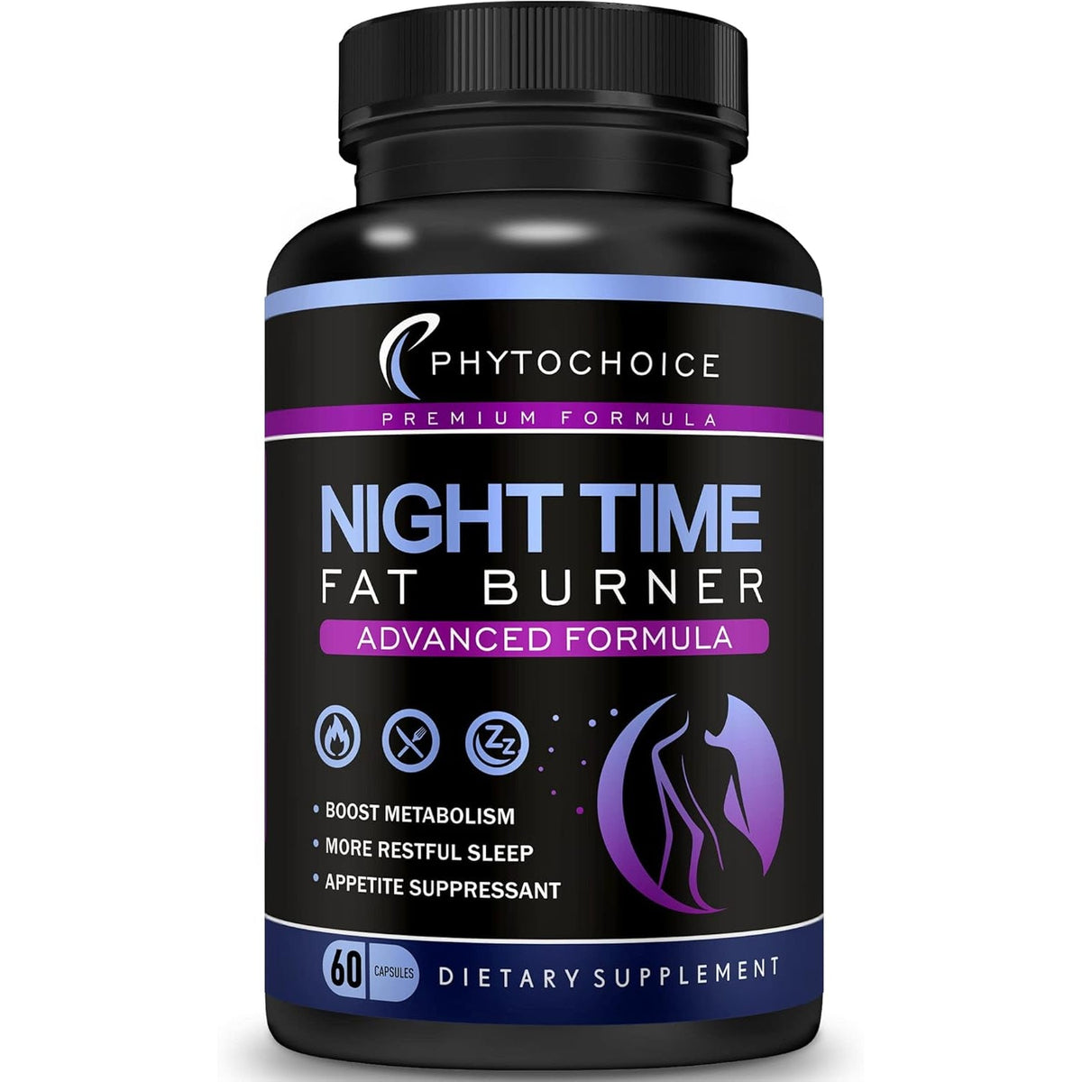 PHYTOCHOICE Night Time Weight Loss Pills for Women-Carb Blocker Appetite Suppressant with Melatonin-Fat Burner Diet Pills That Work Fast for Women-Nighttime Metabolism Booster-Made in USA-1 Pack
