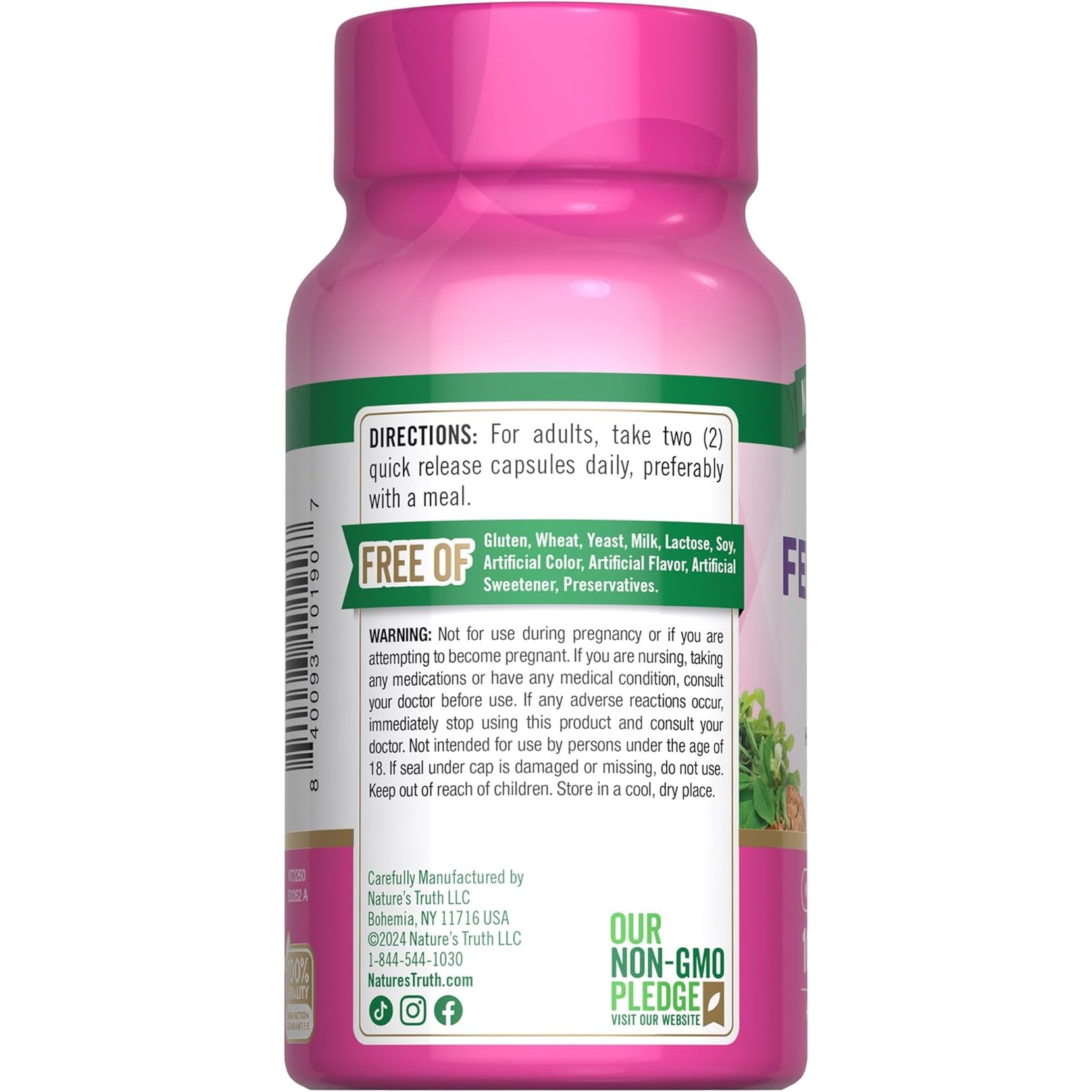 Nature'S Truth Fenugreek Seed Capsules for Women | 100 Count | Non-Gmo and Gluten Free Supplement