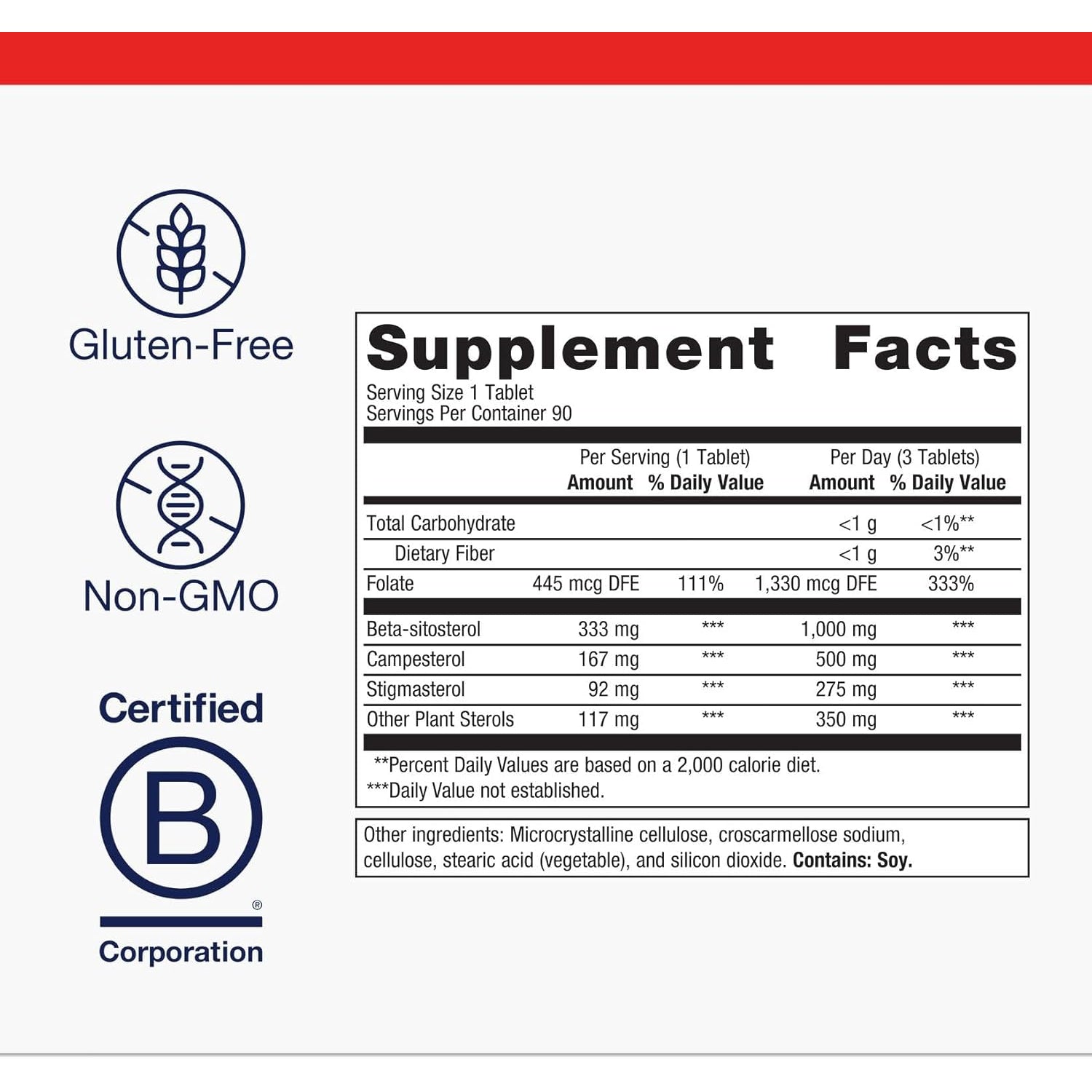 Metagenics Meta-Sitosterol 2.0 - Plant Sterol Complex with Beta-Sitosterol & Folate - Supports Healthy Cholesterol & Cardiovascular Health - Gluten-Free, Vegetarian - Cgmp Certified - 90 Tablets