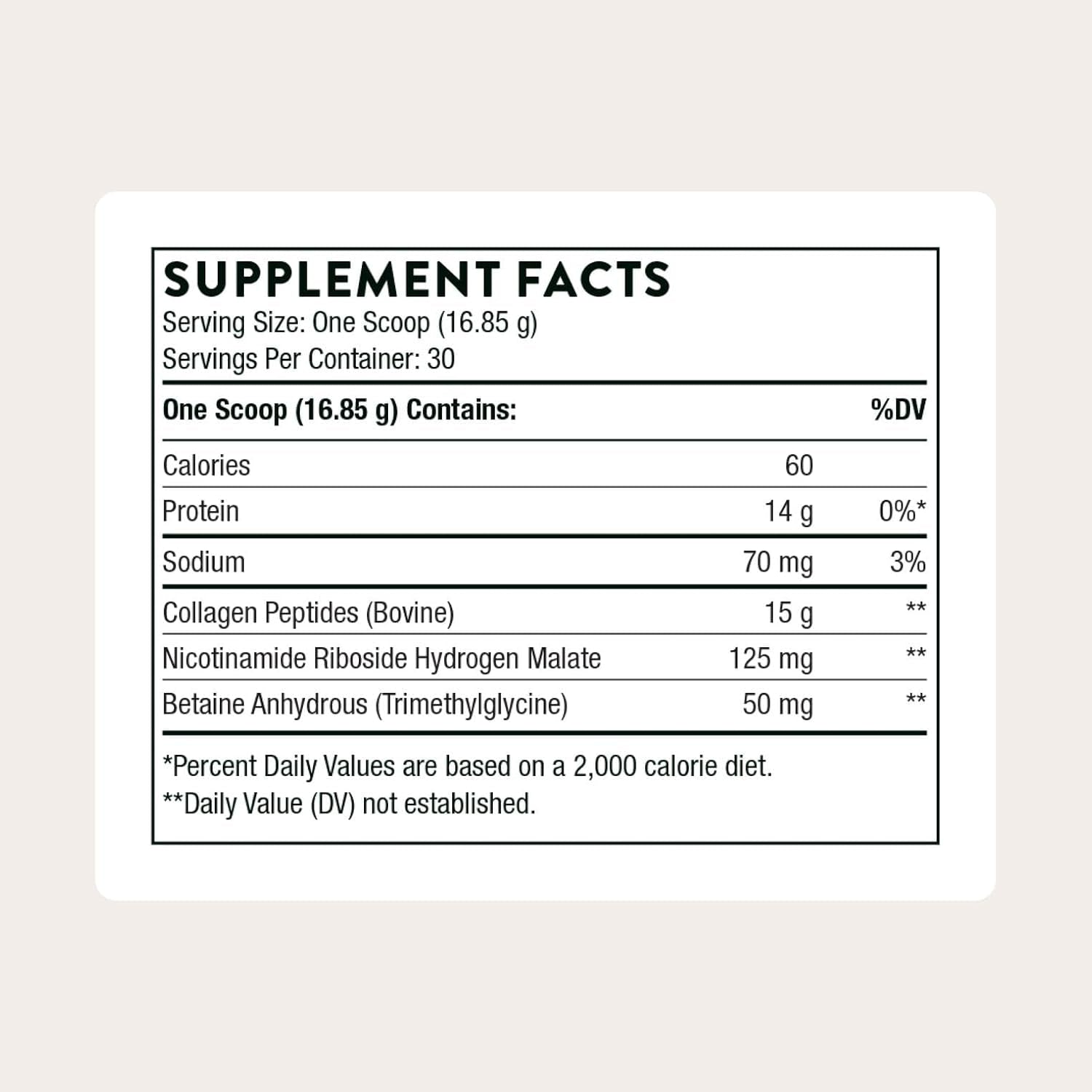 THORNE - Collagen Fit - Unflavored Collagen Peptides Powder with Nicotinamide Riboside - 15G of Collagen Peptides and 14G Protein per Serving - NSF Certified for Sport - 17.8 Oz - 30 Servings