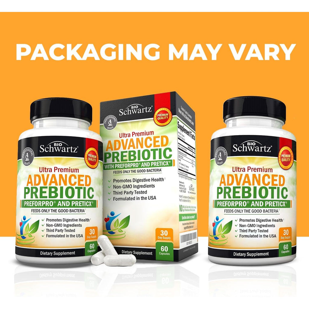 Advanced Prebiotics for Digestive Health - Fast Acting Gut Health Supplement with Clinically Validated Prebiotics for Women & Men for Healthy Gut Flora Bloating & Immune Support - 1 Month Supply