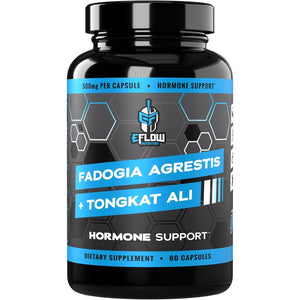 Eflow Nutrition Fadogia Agrestis + Tongkat Ali - [2-In-1] Natural Performance Supplement for Health and Wellness - Hormone, Energy, & Mood Support - Extract Powder (60 Capsules)