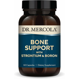 Dr. Mercola Bone Support with Strontium & Boron - Supports Bone Strength - Silica, Manganese & Trace Minerals - Non-Gmo, Gluten-Free & Soy-Free - 60 Capsules (30 Servings)