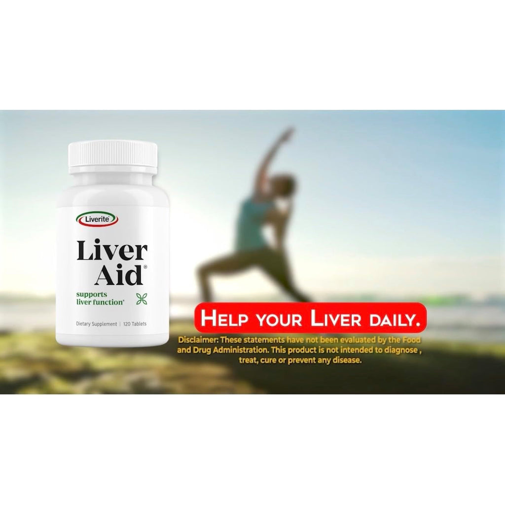 Liverite Liver Aid 60 Tablets, Supports Healthy Liver Function, Cleansing, Energy & Daily Wellness