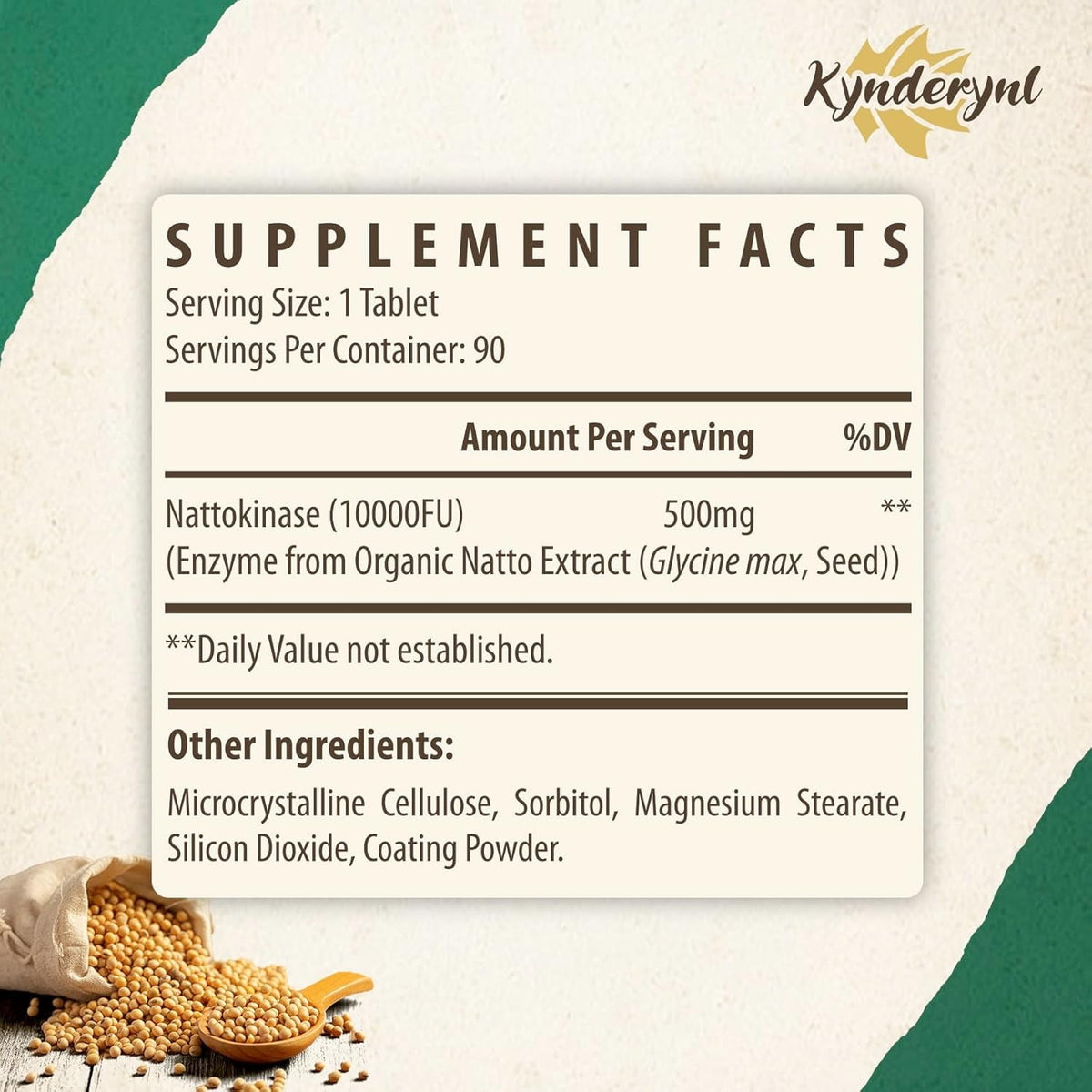 Nattokinase Supplement 10000FU – Organic Natto Enzyme 500Mg for Circulatory Wellness, Enteric-Coated Tablets Aiding Digestion & Assisting Absorption, Vegan, 90 Tablets (90-Day Supply)