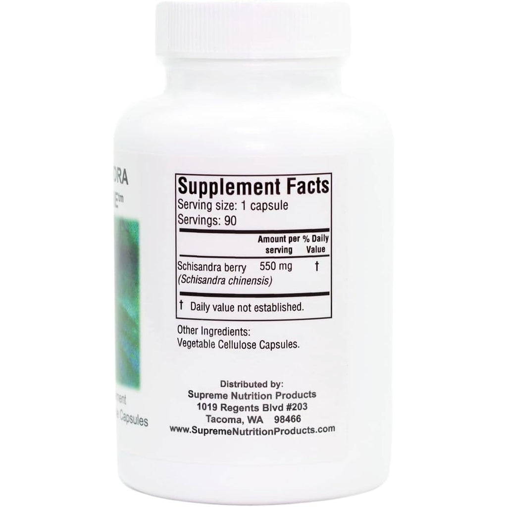 Supreme Nutrition Schisandra Supreme, 90 Pure Schisandra Fruit Vegetarian Capsules