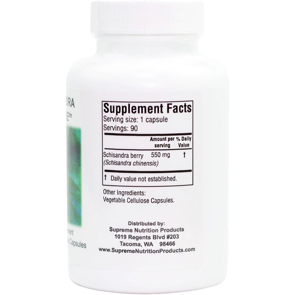 Supreme Nutrition Schisandra Supreme, 90 Pure Schisandra Fruit Vegetarian Capsules