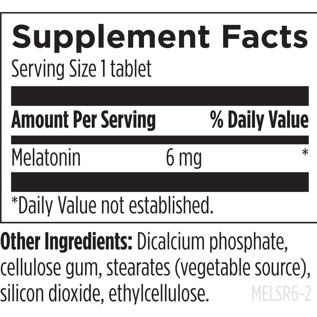 Designs for Health Time Release Melatonin SRT - Melatonin Supplement for Sleep - Sleep Supplement for Adults, 6Mg per Tablet - Vegan + Non-Gmo (60 Tablets)