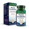 Purity Products Muscle Accelerator 650 Mg Patented & Clinically Tested Muscle Accelerator Blend of Ayurvedic Herbal Extracts Promotes Strength, Endurance + Muscle Growth - 60 Veg Caps