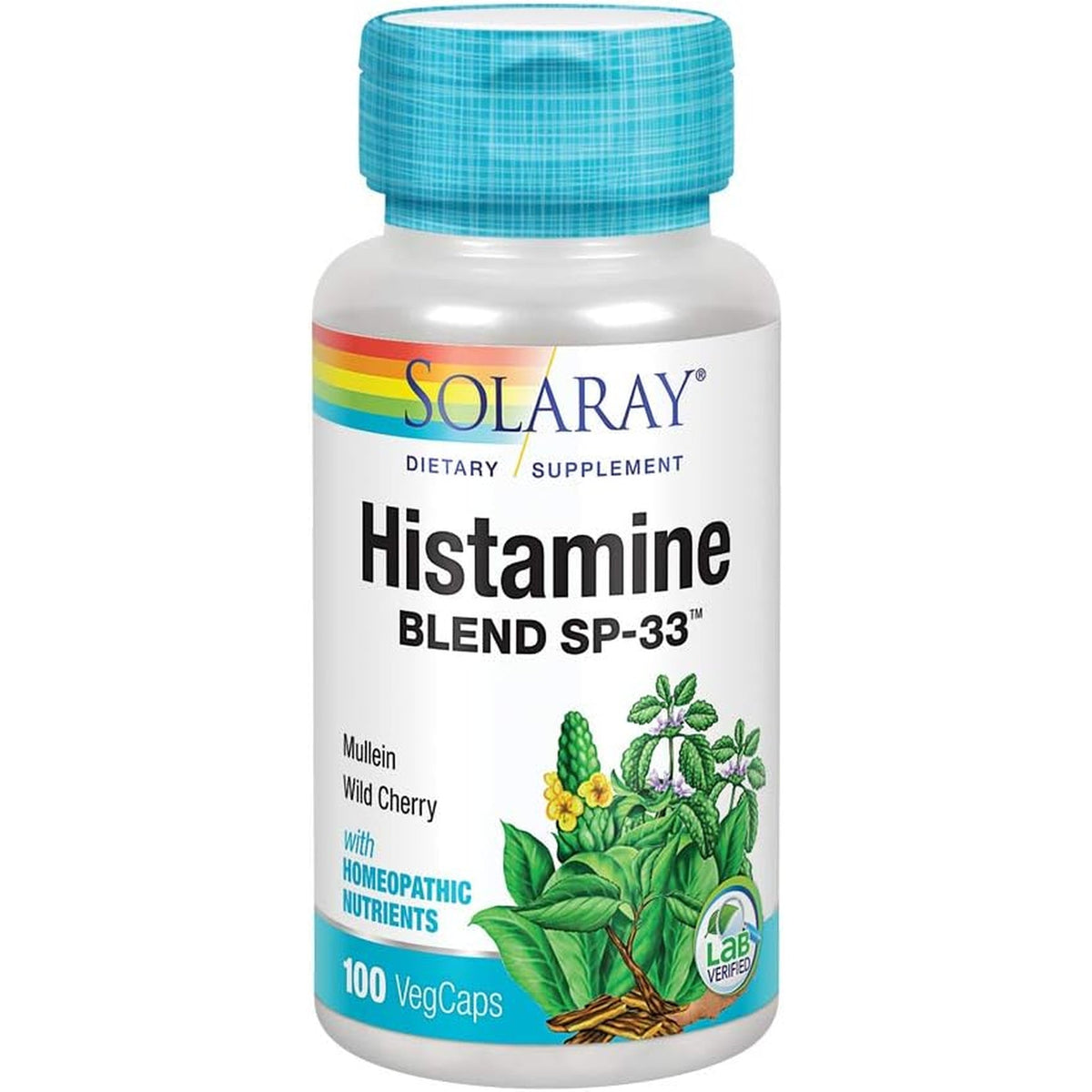 SOLARAY Histamine Blend SP-33 | Herbal Blend with Cell Salt Nutrients for Healthy Histamine Response Support | Non-Gmo & Vegan | 100 Vegcaps | 50 Servings