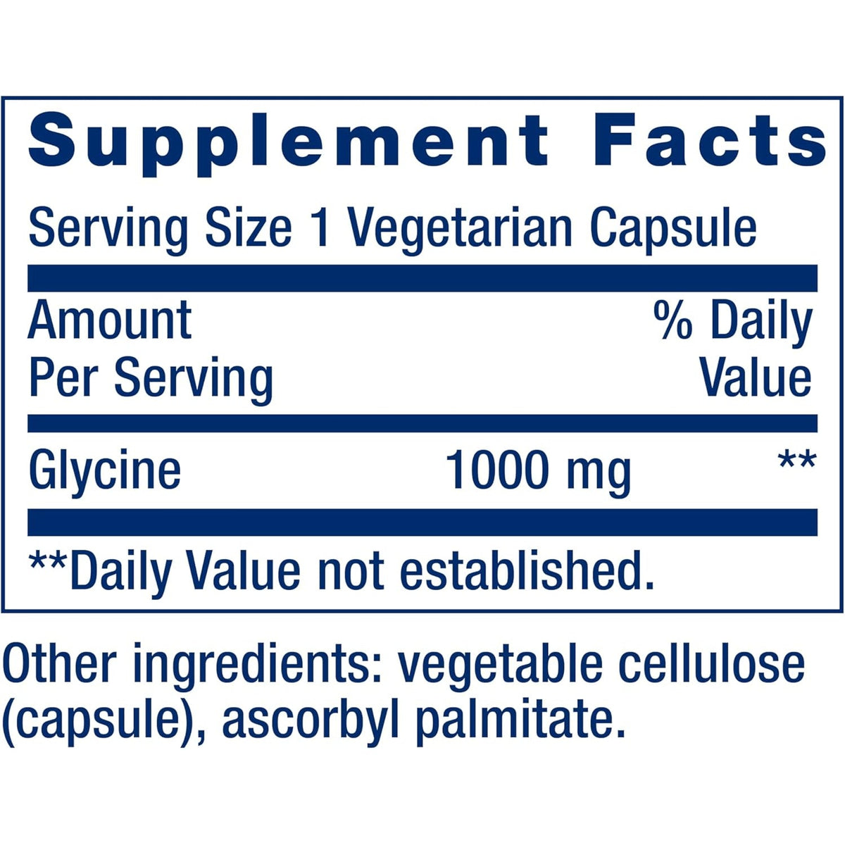 Life Extension Glycine, 1000 Mg, Amino Acid That Promotes Healthy Sleep, Gluten-Free, Non-Gmo, Vegetarian, 100 Capsules