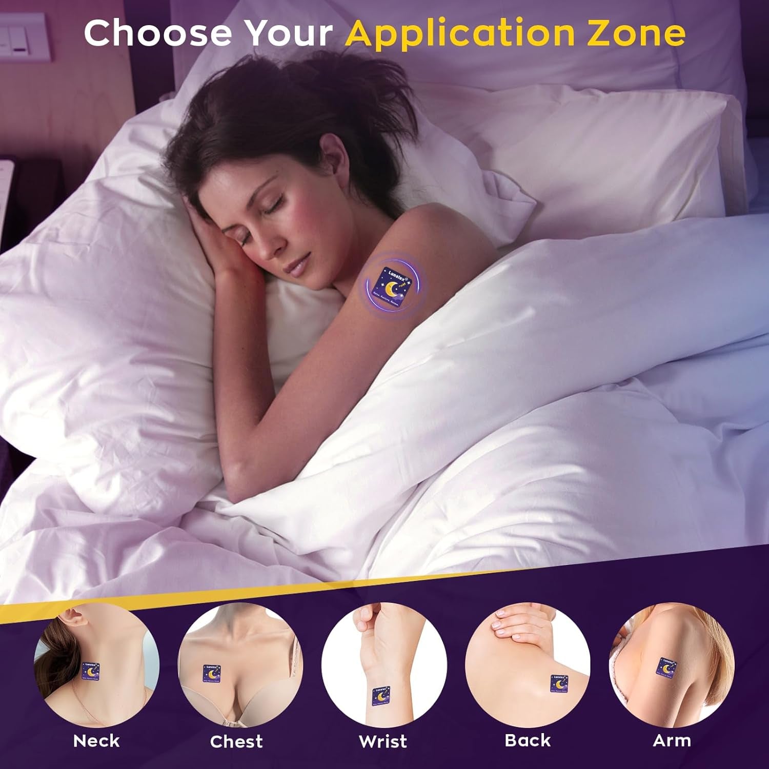 36Ct Sleep Patches for Adults Extra Strength – All Natural Nighttime Comfort with Melatonin & Magnesium, Quick-Acting & Long-Lasting