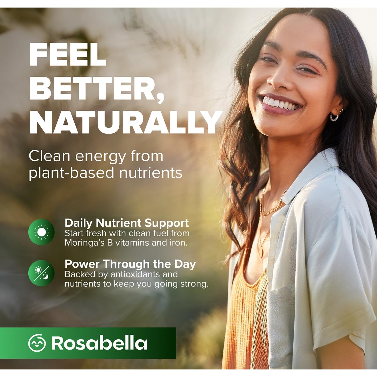 Rosabella Moringa Gummies – Moringa Leaf Extract 1000Mg Equivalent per Serving – Natural Energy & Balance – Non-Gmo, Gluten-Free Superfood Gummies for Women & Men – 30 Count