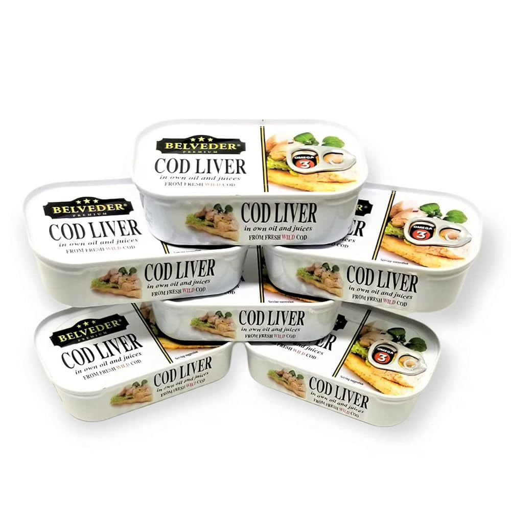 Belveder Wild Cod Liver 120G Can from Iceland (6 - PACK)