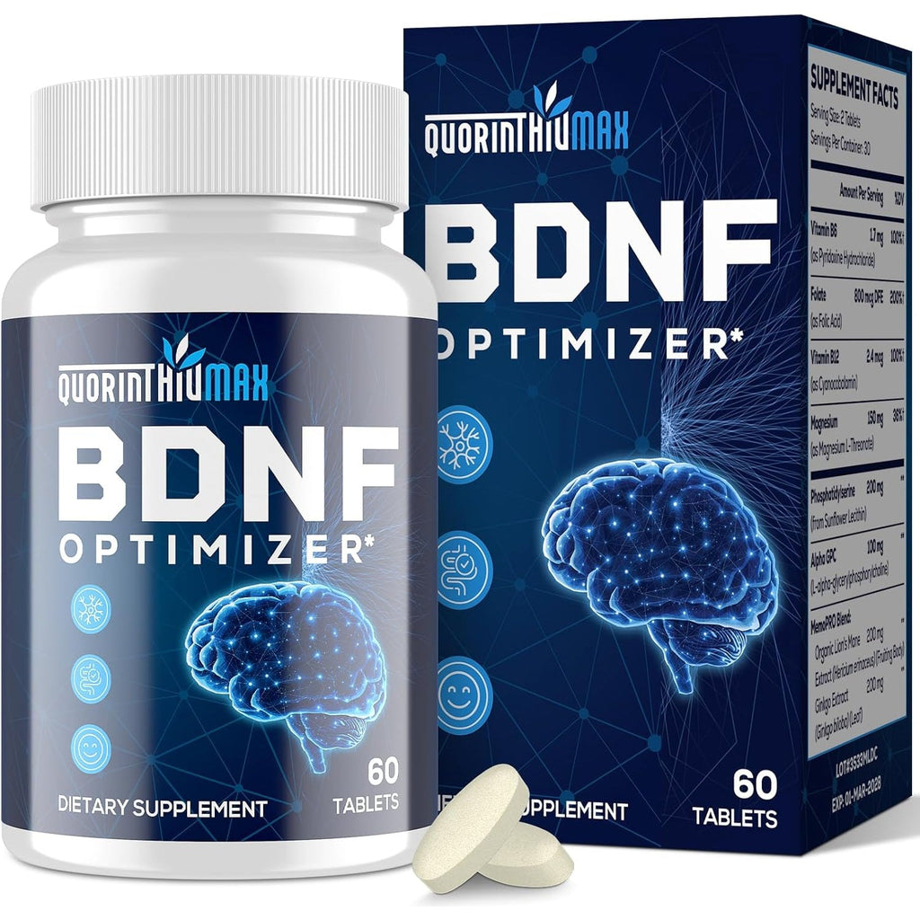 Nootropic Brain Supplement for Memory and Focus – BDNF Optimizer – Cognitive, Mental Clarity & Mood – High Absorption – Organic Lion'S Mane, L-Theanine, Ginkgo Biloba & Alpha GPC – 60 Tablets