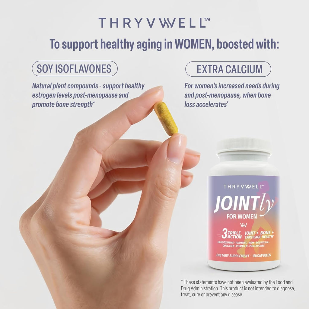 Joint Supplements for Women | 14-In-1 Joint Bone & Cartilage Support | Glucosamine Chondroitin MSM Turmeric Collagen Calcium | FSA Eligible | HSA Eligible | Lab Tested | 120 Capsules