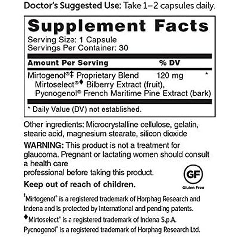 Dr. Whitaker Ocular Pressure & Retina Defense Supplement to Support Healthy Intraocular Pressure Levels, Circulation & Eye Tissue (30 Capsules)