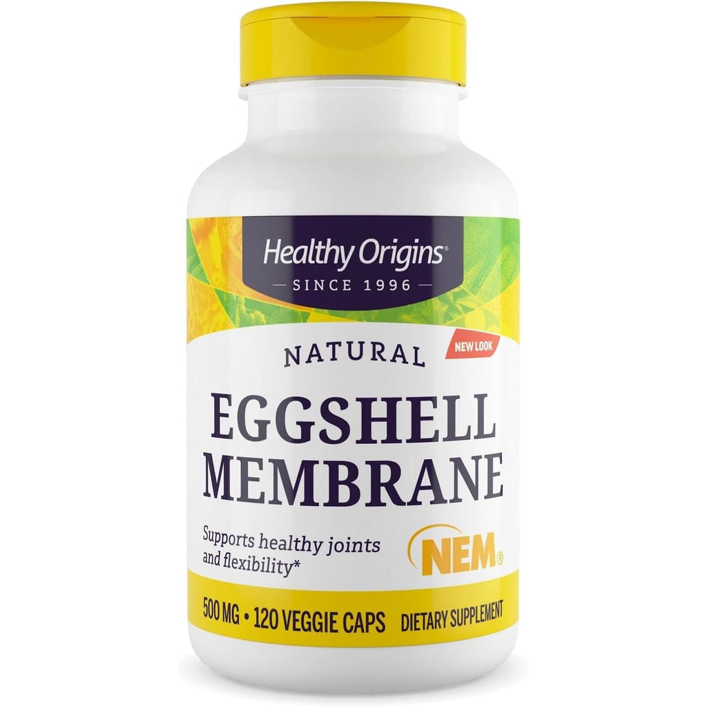 Healthy Origins NEM Eggshell Membrane 500 Mg, 120 Veggie Capsules - Clinically Studied, USA Sourced - Fast-Acting Supplement for Joint Comfort, Flexibility & Mobility - 4 Month Supply