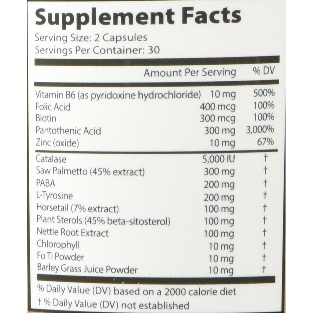 Anti-Gray 7050 Hair 60 Capsules - Decrease Gray Hair - Restore Natural Hair Color - 1 Bottle