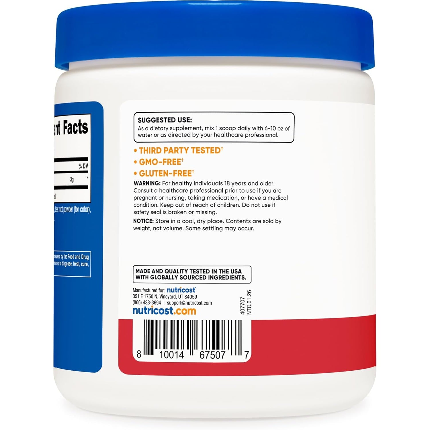 Nutricost L-Citrulline Malate 2:1 (300 Grams) (Strawberry Kiwi)