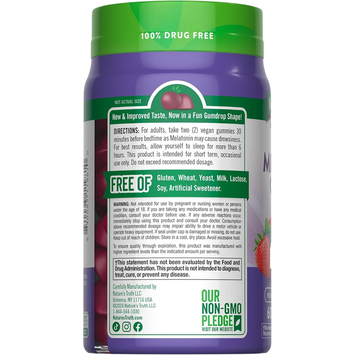 Nature'S Truth Melatonin Gummies | 12Mg | Mixed Berry Flavor | Vegan, Non-Gmo & Gluten Free Supplement