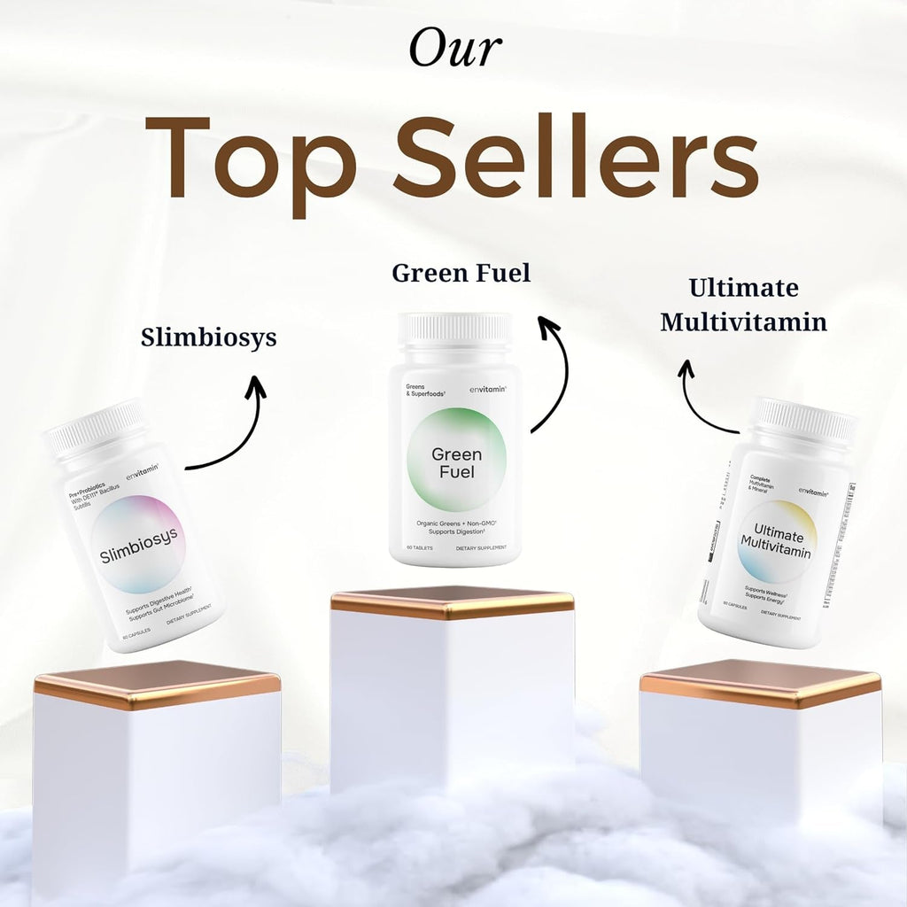 Envitamin Slimbiosys Ultra Probiotic Capsule - Pre & Probiotics for Women & Men - Support Your Microbiome