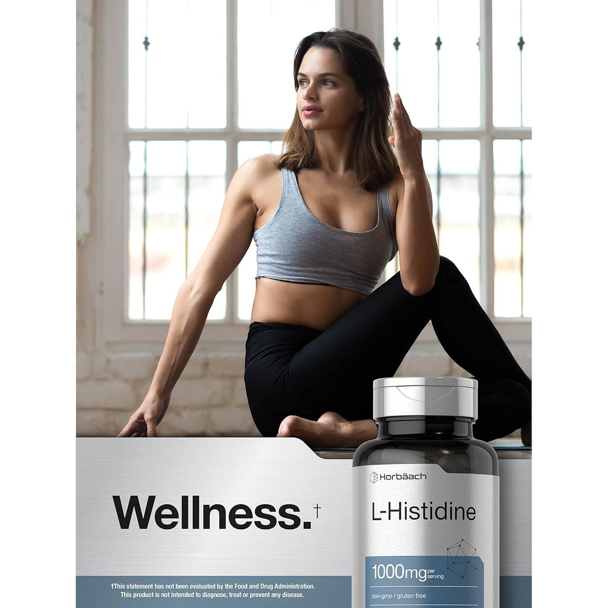 Horbäach L-Histidine 1000Mg 90 Capsules | Non-Gmo and Gluten Free | Pharmaceutical Grade