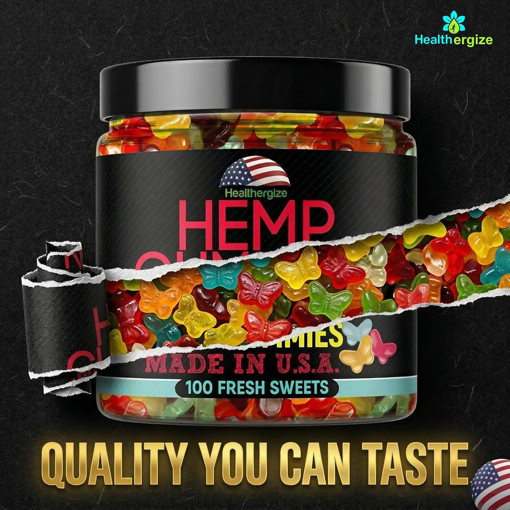 Hemp Gummies for Sleep-Delicious Butterflies Gummy Bears-10 Fresh Fruity Flavors-Natural Candy Edibles for Peace and Relaxation, Nighttime Rest, Calm & Relax-Made in USA-100 Count